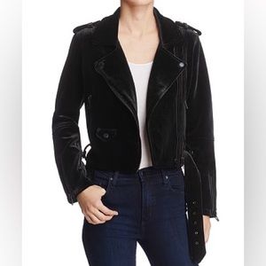 BLANKNYC Velvet Moto Jacket, size L